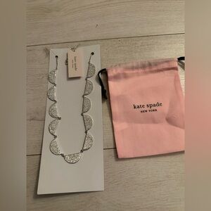 New Kate Spade Mod Scallop Pave collar necklace silver
with dust bag